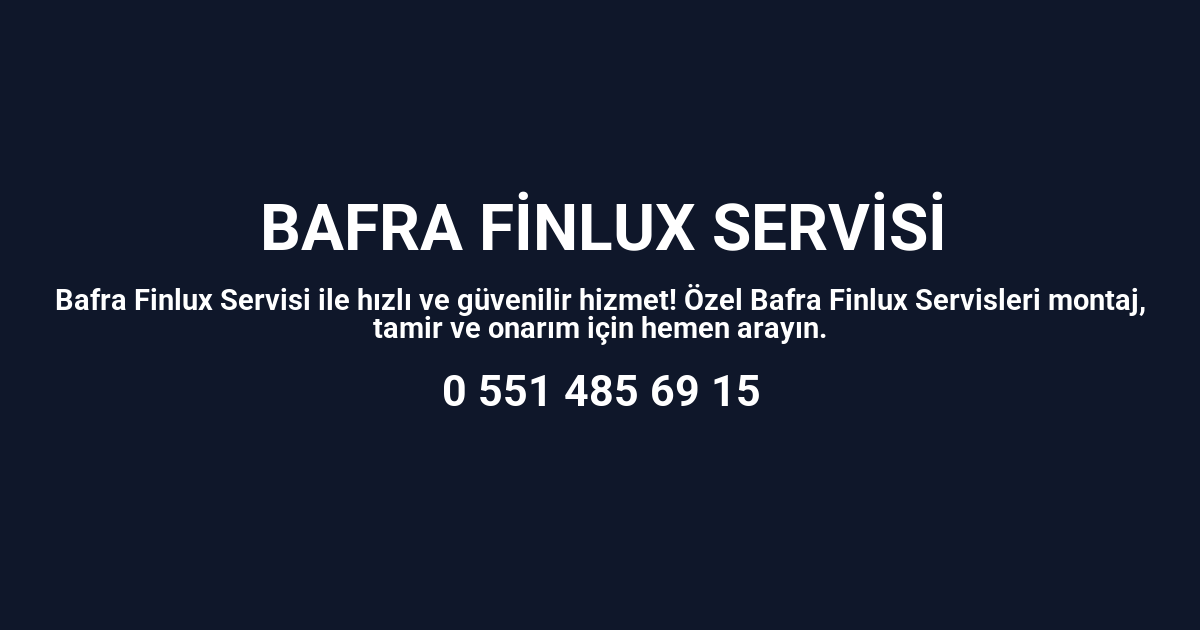 Bafra Finlux Servisi